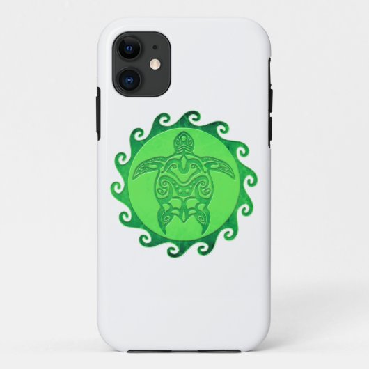 種族の緑のウミガメ Case-Mate iPhoneケース (裏面)
