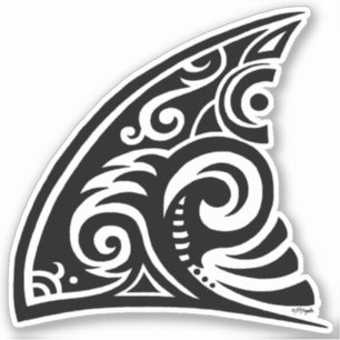 種族の芸術の鮫のひれ シール