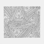 種族の落書き2 フリースブランケット (正面(横))