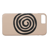 種族の螺線形のアステカな岩石彫刻の芸術 Case-Mate iPhoneケース (裏面(横))