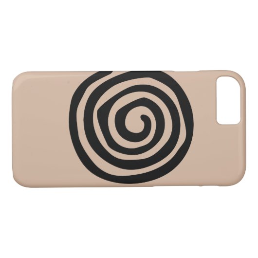 種族の螺線形のアステカな岩石彫刻の芸術 Case-Mate iPhoneケース (裏面(横))