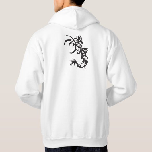 種族の赤いドラゴンおよび黒いドラゴン パーカ (裏面)