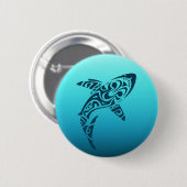 種族の鮫の入れ墨 缶バッジ (正面&裏面)