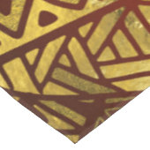 種族のBohoパターン金ゴールドおよびブラウン テーブルクロス (アングル)