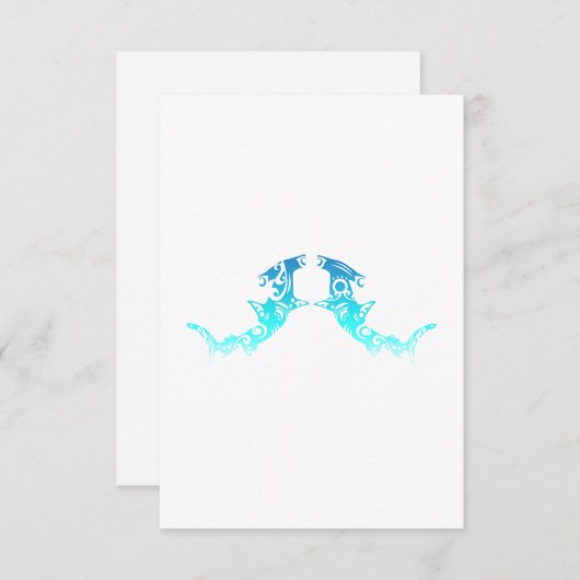 種族マオリのシュモクザメのカップル-ギフトのアイディア エンクロージャーカード (正面/裏面)