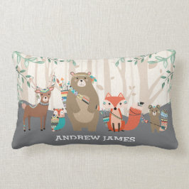 種族動物の男の子の子供部屋部屋の森林森林 ランバークッション