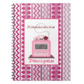 種族及びレトロのストーブのレシピのノート ノートブック (正面)