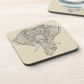 種族象のアフリカ動物の芸術 コースター (左側)