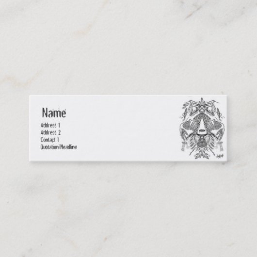 種族-細い スキニー名刺 (正面)