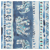 種族ELEPHANTINGのインディゴ象 ファブリック (クローズアップ)