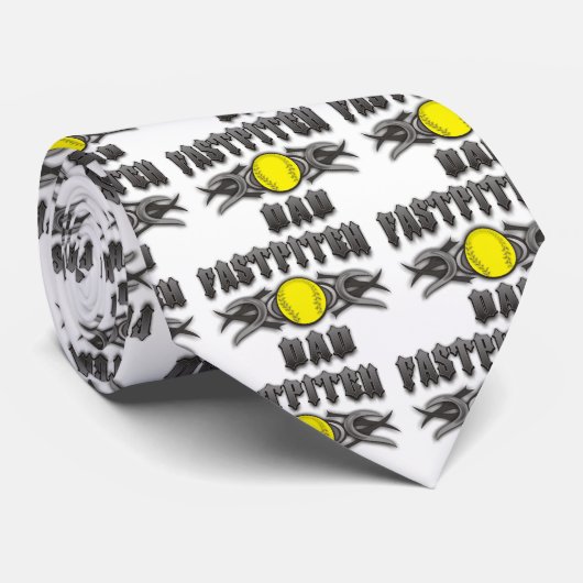 種族Fastpitchのソフトボールのパパ ネクタイ (ロール)