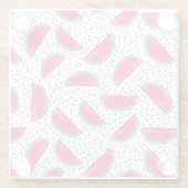 種模様のネオンスイカ ガラスコースター (裏面)