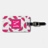 種模様のネオンスイカ ラゲッジタグ (正面横)