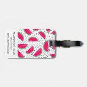 種模様のネオンスイカ ラゲッジタグ (裏面横)