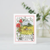 種苗と収穫葉書 ポストカード (スタンド正面)