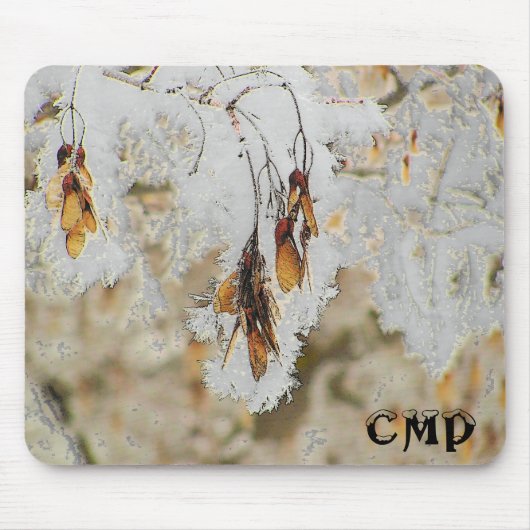 種霜の降りた類 マウスパッド (正面)