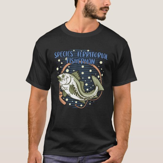 種領土漁師イントロヴェルト魚釣りアン Tシャツ (正面)