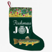 種類が一つのハエ釣りジョイブラウントラウト スモールクリスマスストッキング (正面)