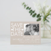 種類とハート日付の写真はがきを保存する ポストカード (スタンド正面)