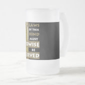 種類のアクィナスのこの抵抗の法律はマグを曇らしました フロストグラスビールジョッキ (正面右)