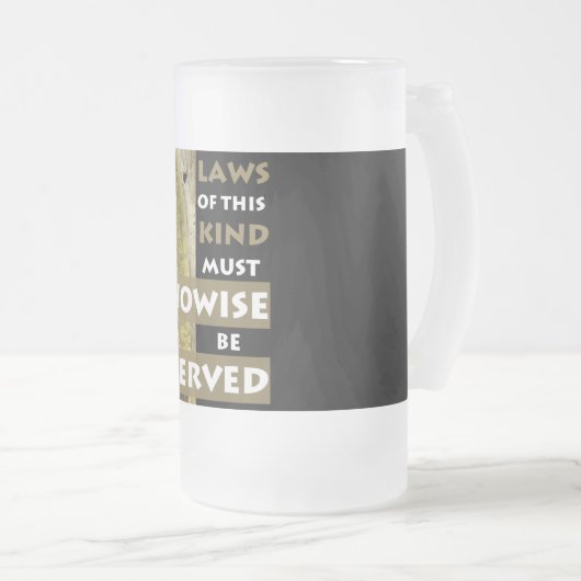 種類のアクィナスのこの抵抗の法律はマグを曇らしました フロストグラスビールジョッキ (正面右)