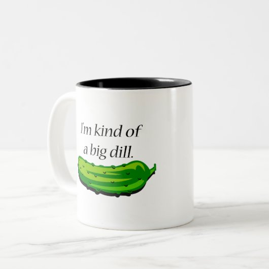 種類の大きいディル・ピクルスのマグ ツートーンマグカップ (正面左)