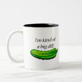 種類の大きいディル・ピクルスのマグ ツートーンマグカップ (左)