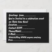 種類の眺めのモノグラムD 1は注意します 招待状 (裏面)