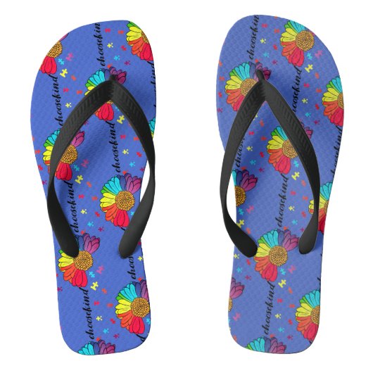 種類を選ぶ自閉症の自覚のペアのビーチサンダル ビーチサンダル (フットベッド)