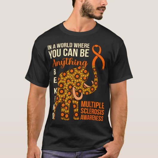 種類多発性硬化症認識度サポートグラフィック Tシャツ (正面)