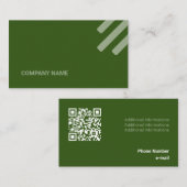 種類緑トーンフラットシェイプQrコード 名刺 (正面/裏面)