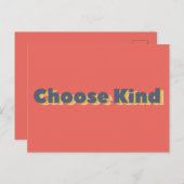 種類3Dはっきりしたタイポグラフィを選択 ポストカード (正面/裏面)