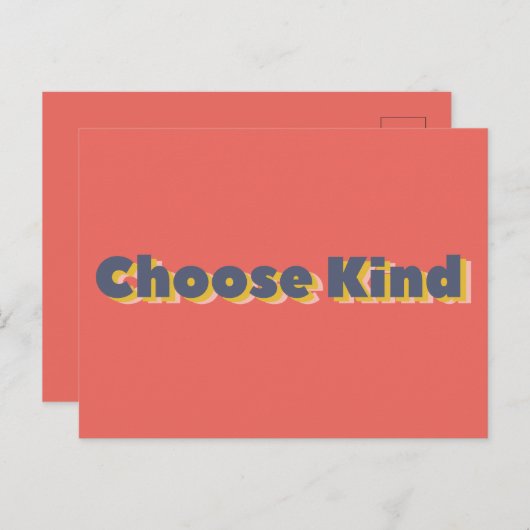 種類3Dはっきりしたタイポグラフィを選択 ポストカード (正面/裏面)