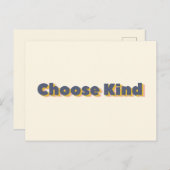 種類3Dはっきりしたタイポグラフィ青を感動的選択 ポストカード (正面/裏面)