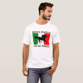 種馬の乗車をイタリアンなTシャツ救って下さい Tシャツ (正面フル)