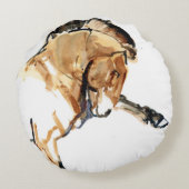 種馬 ラウンドクッション (裏面)