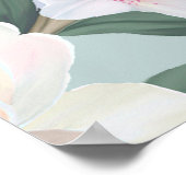 種高品質々の水色の流れ ポスター (角)