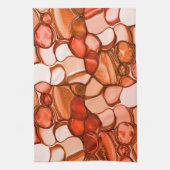 種、珊瑚、赤などの丸い形 キッチンタオル (縦)