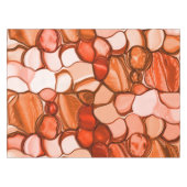 種、珊瑚、赤などの丸い形 テーブルクロス (正面(横))