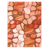 種、珊瑚、赤などの丸い形 テーブルクロス (正面)