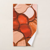 種、珊瑚、赤などの丸い形 バスタオルセット (ハンドタオル)