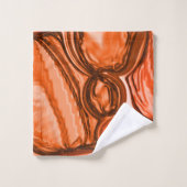 種、珊瑚、赤などの丸い形 バスタオルセット (ウォッシュタオル)