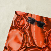 種、珊瑚、赤などの丸い形 ビーチタオル (インサイチュ)