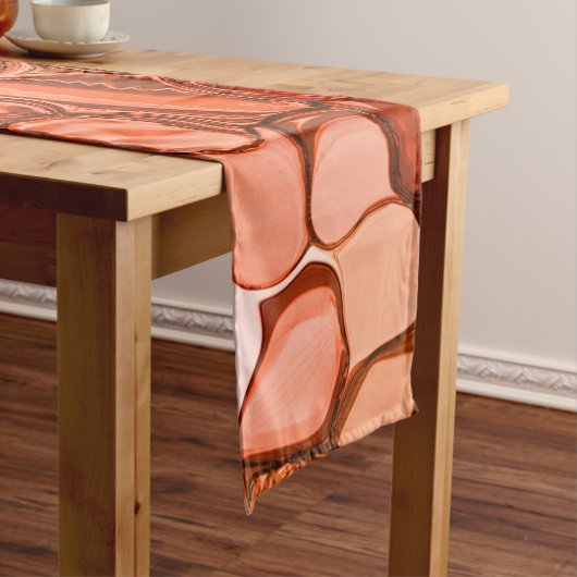 種、珊瑚、赤などの丸い形 ロングテーブルランナー (インサイチュ)