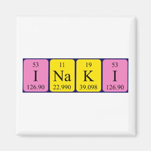 稲城周期表名磁石 マグネット (正面)