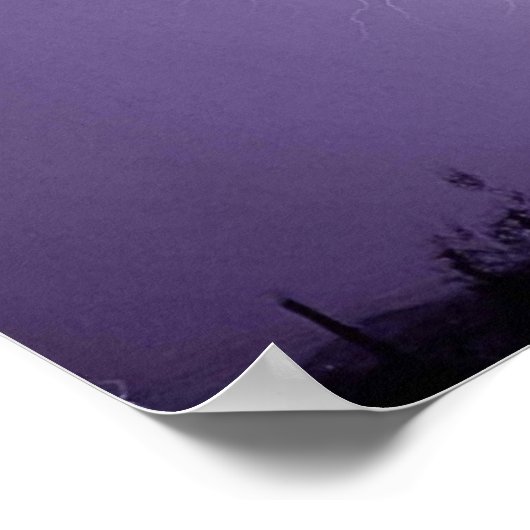 稲妻がハゲワシ山脈の背後で打つ ポスター (角)