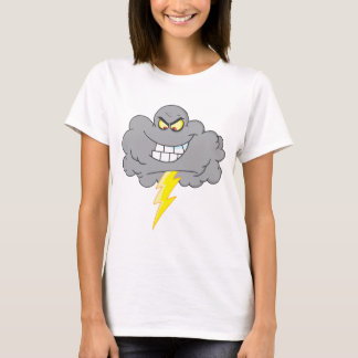 稲妻が付いている漫画の黒雲 Tシャツ