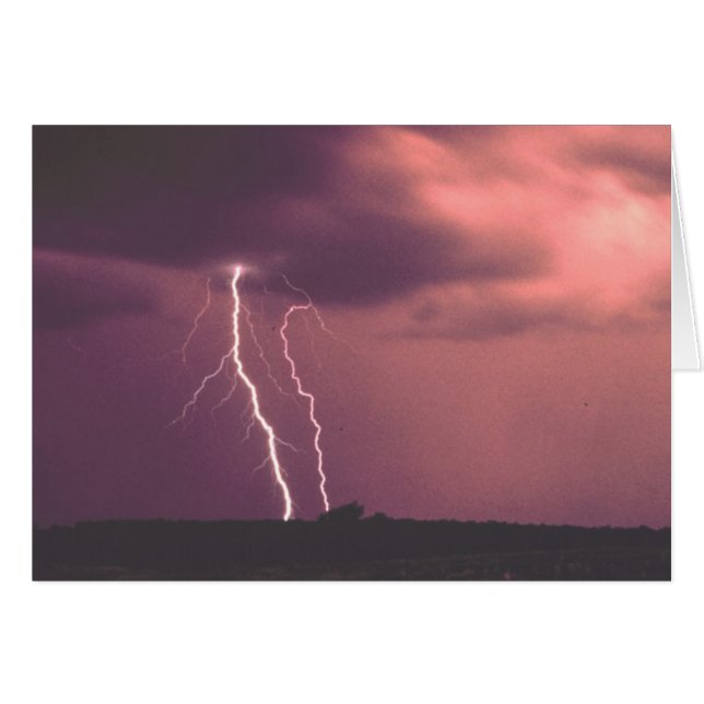 稲妻が付いている赤い空 (正面横)