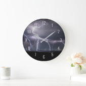 稲妻が夜景に雷を落とす ラージ壁時計 (ホーム)