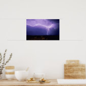 稲妻が砂漠を襲うビッグベンド ポスター (キッチン)